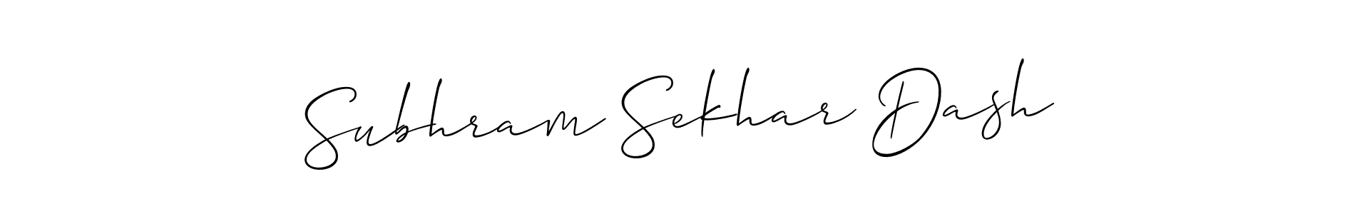 It looks lik you need a new signature style for name Subhram Sekhar Dash. Design unique handwritten (Allison_Script) signature with our free signature maker in just a few clicks. Subhram Sekhar Dash signature style 2 images and pictures png