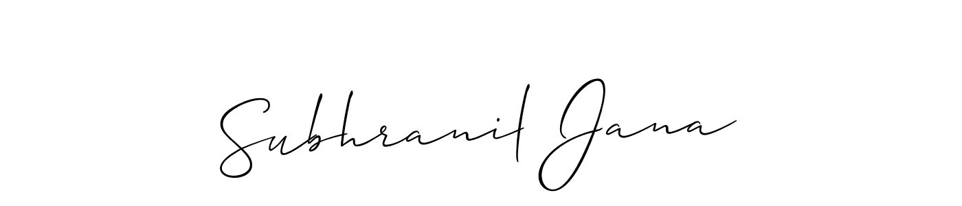 How to Draw Subhranil Jana signature style? Allison_Script is a latest design signature styles for name Subhranil Jana. Subhranil Jana signature style 2 images and pictures png