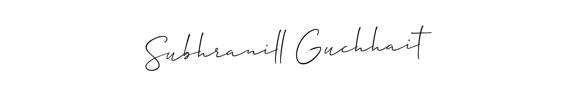 Check out images of Autograph of Subhranill Guchhait name. Actor Subhranill Guchhait Signature Style. Allison_Script is a professional sign style online. Subhranill Guchhait signature style 2 images and pictures png