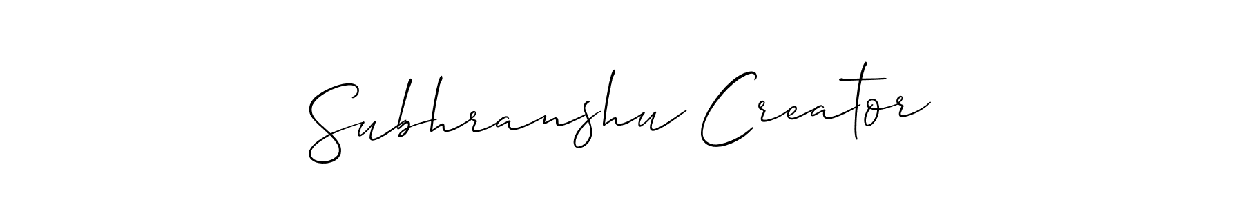 Subhranshu Creator stylish signature style. Best Handwritten Sign (Allison_Script) for my name. Handwritten Signature Collection Ideas for my name Subhranshu Creator. Subhranshu Creator signature style 2 images and pictures png