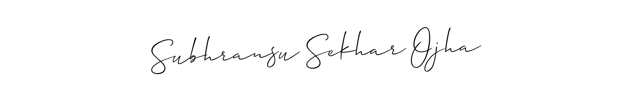 Allison_Script is a professional signature style that is perfect for those who want to add a touch of class to their signature. It is also a great choice for those who want to make their signature more unique. Get Subhransu Sekhar Ojha name to fancy signature for free. Subhransu Sekhar Ojha signature style 2 images and pictures png