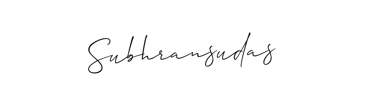 You should practise on your own different ways (Allison_Script) to write your name (Subhransudas) in signature. don't let someone else do it for you. Subhransudas signature style 2 images and pictures png