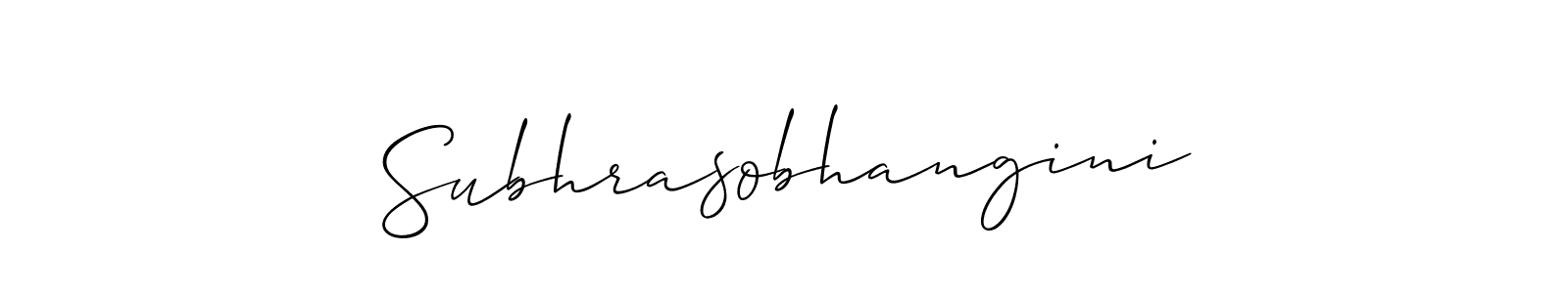 How to make Subhrasobhangini signature? Allison_Script is a professional autograph style. Create handwritten signature for Subhrasobhangini name. Subhrasobhangini signature style 2 images and pictures png