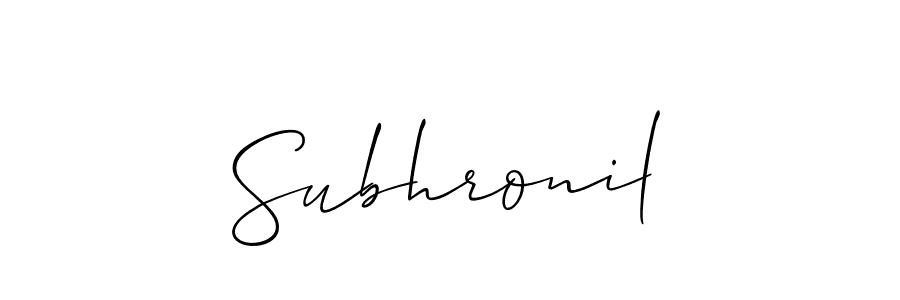 Subhronil stylish signature style. Best Handwritten Sign (Allison_Script) for my name. Handwritten Signature Collection Ideas for my name Subhronil. Subhronil signature style 2 images and pictures png