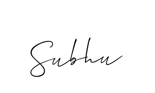 if you are searching for the best signature style for your name Subhu. so please give up your signature search. here we have designed multiple signature styles  using Allison_Script. Subhu signature style 2 images and pictures png