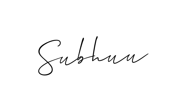 You should practise on your own different ways (Allison_Script) to write your name (Subhuu) in signature. don't let someone else do it for you. Subhuu signature style 2 images and pictures png
