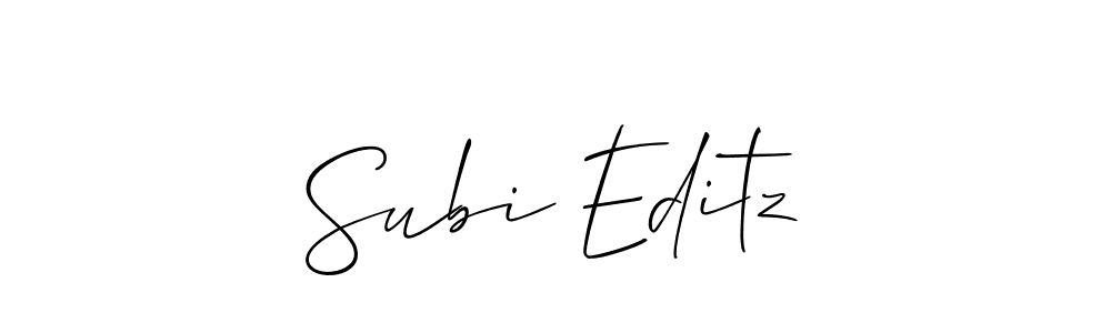 How to Draw Subi Editz signature style? Allison_Script is a latest design signature styles for name Subi Editz. Subi Editz signature style 2 images and pictures png