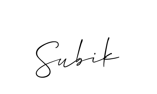 You should practise on your own different ways (Allison_Script) to write your name (Subik) in signature. don't let someone else do it for you. Subik signature style 2 images and pictures png