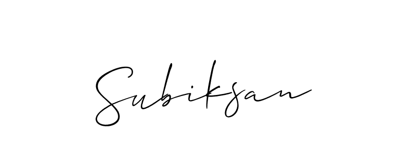 You can use this online signature creator to create a handwritten signature for the name Subiksan. This is the best online autograph maker. Subiksan signature style 2 images and pictures png