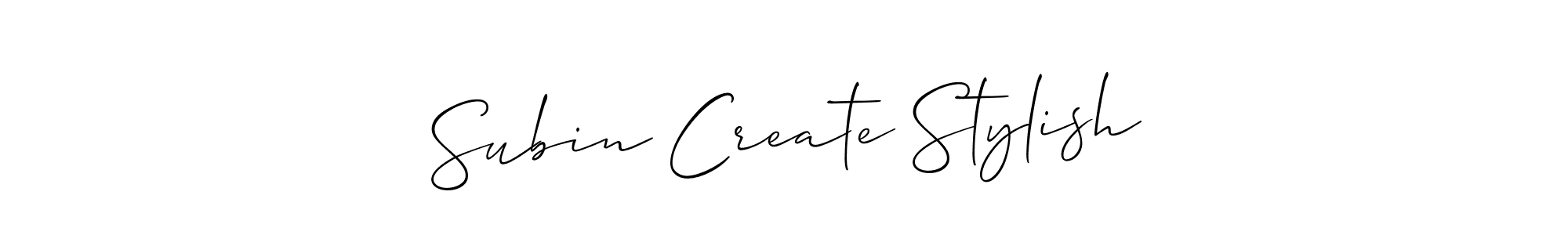 Allison_Script is a professional signature style that is perfect for those who want to add a touch of class to their signature. It is also a great choice for those who want to make their signature more unique. Get Subin Create Stylish name to fancy signature for free. Subin Create Stylish signature style 2 images and pictures png