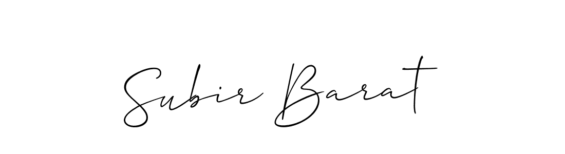 The best way (Allison_Script) to make a short signature is to pick only two or three words in your name. The name Subir Barat include a total of six letters. For converting this name. Subir Barat signature style 2 images and pictures png