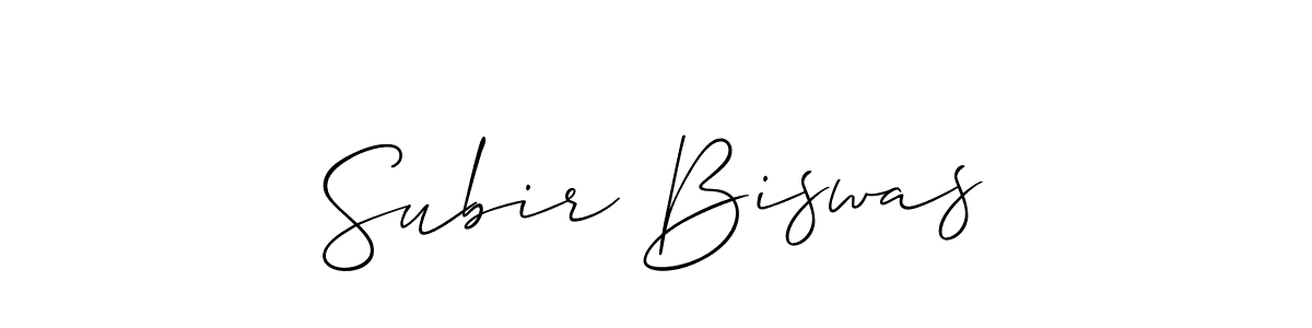 Make a beautiful signature design for name Subir Biswas. With this signature (Allison_Script) style, you can create a handwritten signature for free. Subir Biswas signature style 2 images and pictures png