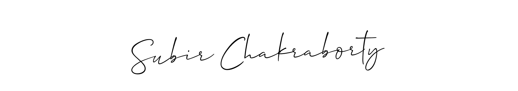 Design your own signature with our free online signature maker. With this signature software, you can create a handwritten (Allison_Script) signature for name Subir Chakraborty. Subir Chakraborty signature style 2 images and pictures png