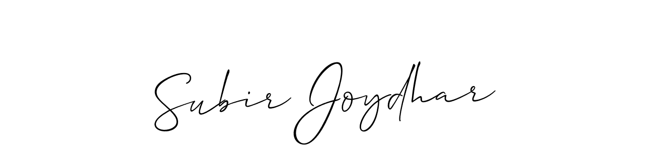 Best and Professional Signature Style for Subir Joydhar. Allison_Script Best Signature Style Collection. Subir Joydhar signature style 2 images and pictures png