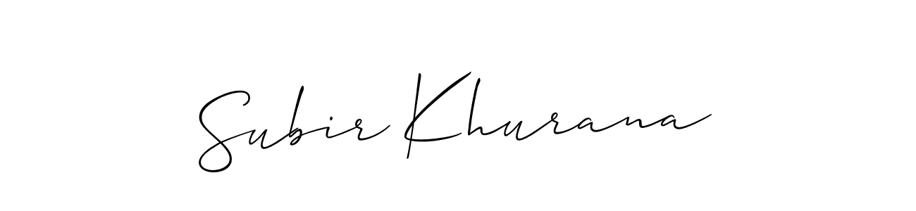 Also You can easily find your signature by using the search form. We will create Subir Khurana name handwritten signature images for you free of cost using Allison_Script sign style. Subir Khurana signature style 2 images and pictures png