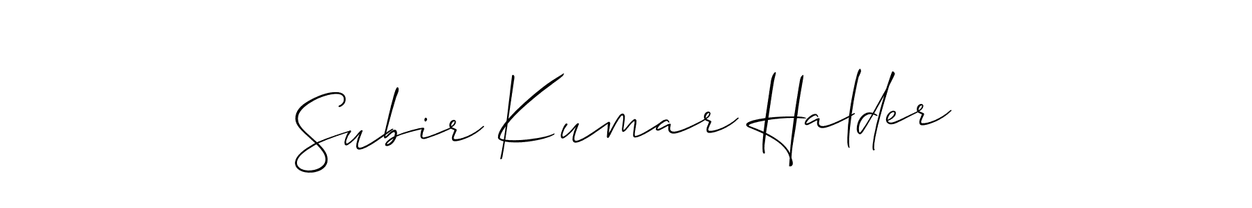 Subir Kumar Halder stylish signature style. Best Handwritten Sign (Allison_Script) for my name. Handwritten Signature Collection Ideas for my name Subir Kumar Halder. Subir Kumar Halder signature style 2 images and pictures png