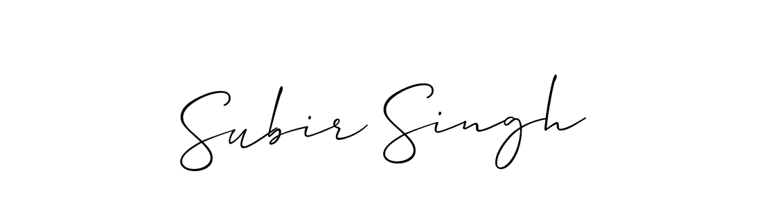 Also You can easily find your signature by using the search form. We will create Subir Singh name handwritten signature images for you free of cost using Allison_Script sign style. Subir Singh signature style 2 images and pictures png