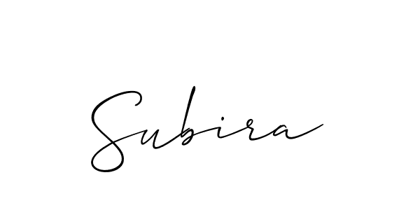 Also You can easily find your signature by using the search form. We will create Subira name handwritten signature images for you free of cost using Allison_Script sign style. Subira signature style 2 images and pictures png