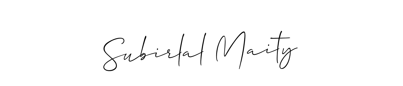 Similarly Allison_Script is the best handwritten signature design. Signature creator online .You can use it as an online autograph creator for name Subirlal Maity. Subirlal Maity signature style 2 images and pictures png