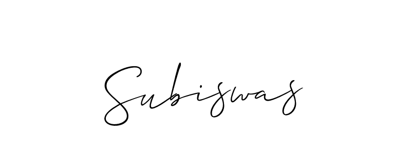 Design your own signature with our free online signature maker. With this signature software, you can create a handwritten (Allison_Script) signature for name Subiswas. Subiswas signature style 2 images and pictures png