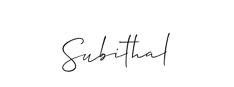 Allison_Script is a professional signature style that is perfect for those who want to add a touch of class to their signature. It is also a great choice for those who want to make their signature more unique. Get Subithal name to fancy signature for free. Subithal signature style 2 images and pictures png