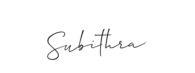 if you are searching for the best signature style for your name Subithra. so please give up your signature search. here we have designed multiple signature styles  using Allison_Script. Subithra signature style 2 images and pictures png
