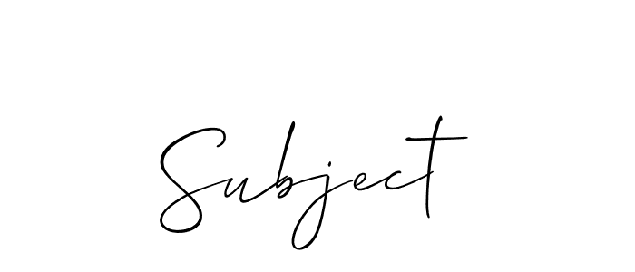 The best way (Allison_Script) to make a short signature is to pick only two or three words in your name. The name Subject include a total of six letters. For converting this name. Subject signature style 2 images and pictures png