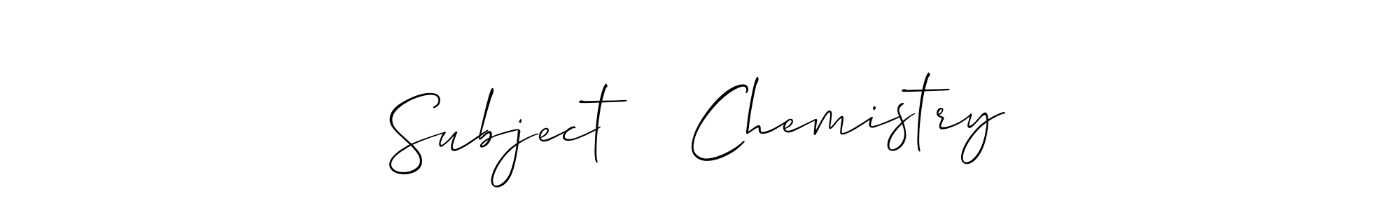 Allison_Script is a professional signature style that is perfect for those who want to add a touch of class to their signature. It is also a great choice for those who want to make their signature more unique. Get Subject    Chemistry name to fancy signature for free. Subject    Chemistry signature style 2 images and pictures png