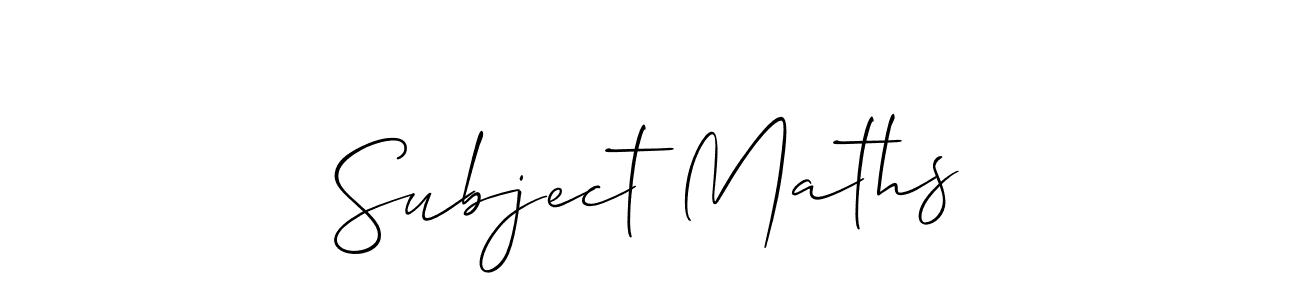 Similarly Allison_Script is the best handwritten signature design. Signature creator online .You can use it as an online autograph creator for name Subject Maths. Subject Maths signature style 2 images and pictures png