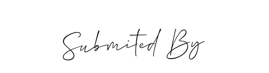 if you are searching for the best signature style for your name Submited By. so please give up your signature search. here we have designed multiple signature styles  using Allison_Script. Submited By signature style 2 images and pictures png