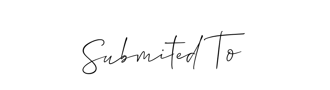 Similarly Allison_Script is the best handwritten signature design. Signature creator online .You can use it as an online autograph creator for name Submited To. Submited To signature style 2 images and pictures png