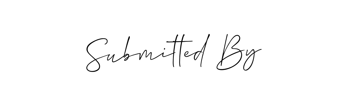 Similarly Allison_Script is the best handwritten signature design. Signature creator online .You can use it as an online autograph creator for name Submitted By. Submitted By signature style 2 images and pictures png