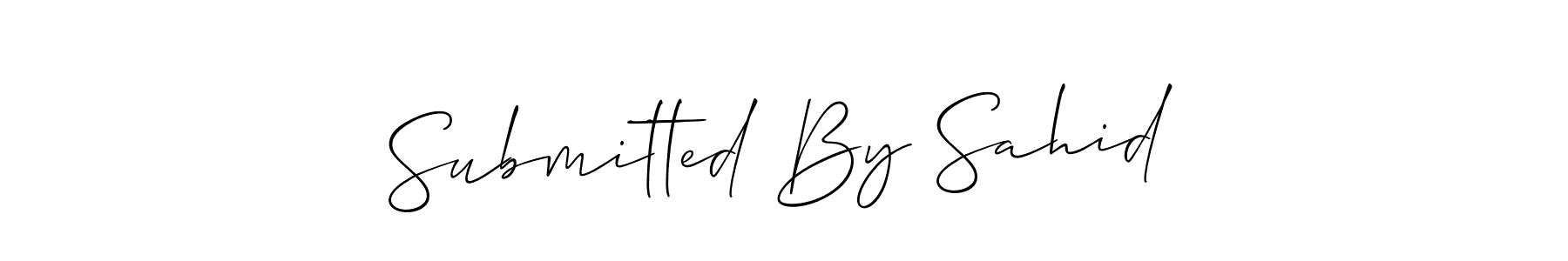 Create a beautiful signature design for name Submitted By Sahid. With this signature (Allison_Script) fonts, you can make a handwritten signature for free. Submitted By Sahid signature style 2 images and pictures png