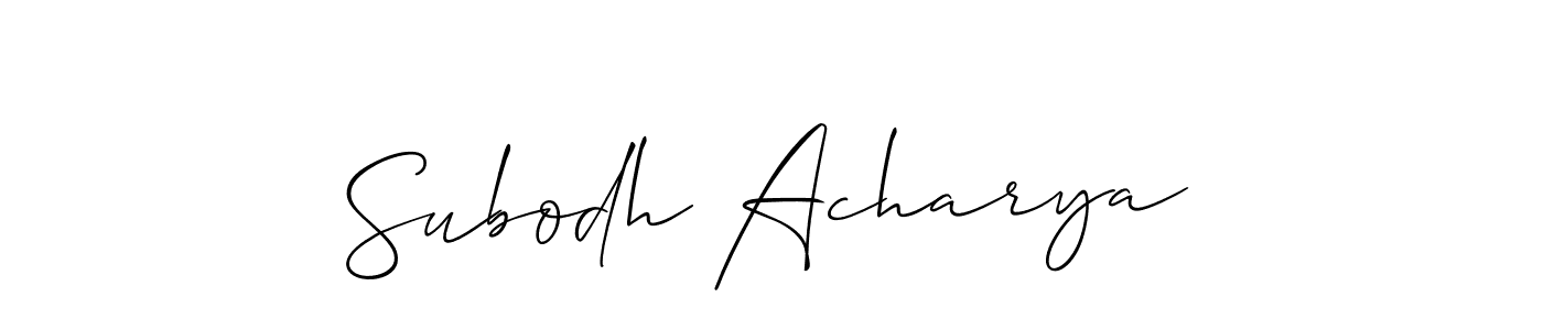 It looks lik you need a new signature style for name Subodh Acharya. Design unique handwritten (Allison_Script) signature with our free signature maker in just a few clicks. Subodh Acharya signature style 2 images and pictures png