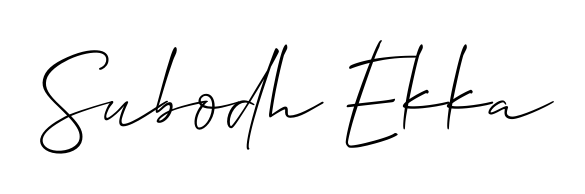 The Allison_Script font transforms the name Subodh Ekka into an executive sign with sharp precision and distinguished character. Subodh Ekka signature style 2 images and pictures png