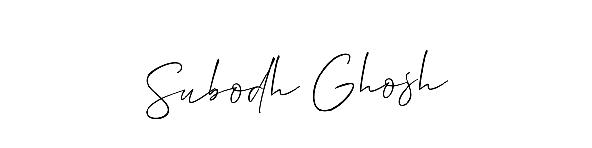Allison_Script is a professional signature style that is perfect for those who want to add a touch of class to their signature. It is also a great choice for those who want to make their signature more unique. Get Subodh Ghosh name to fancy signature for free. Subodh Ghosh signature style 2 images and pictures png