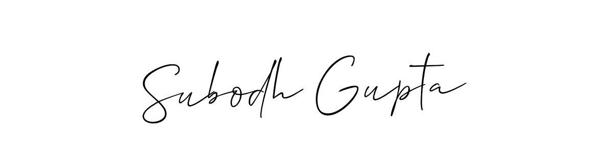 Make a beautiful signature design for name Subodh Gupta. With this signature (Allison_Script) style, you can create a handwritten signature for free. Subodh Gupta signature style 2 images and pictures png