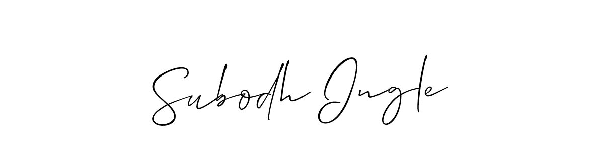 How to Draw Subodh Ingle signature style? Allison_Script is a latest design signature styles for name Subodh Ingle. Subodh Ingle signature style 2 images and pictures png
