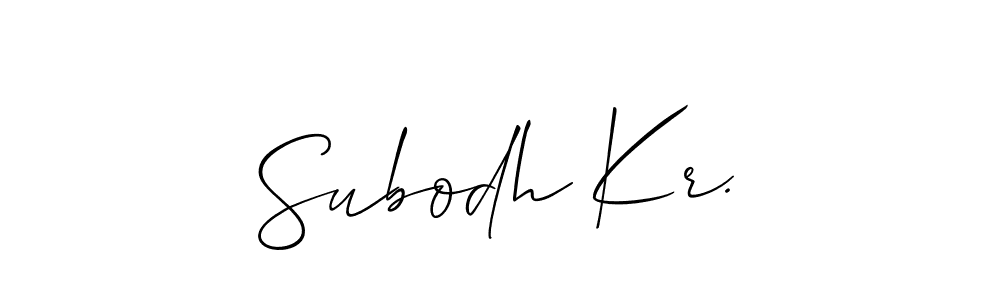 You can use this online signature creator to create a handwritten signature for the name Subodh Kr.. This is the best online autograph maker. Subodh Kr. signature style 2 images and pictures png