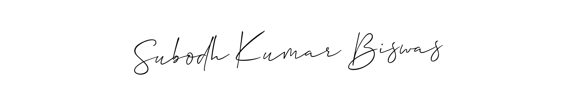 Use a signature maker to create a handwritten signature online. With this signature software, you can design (Allison_Script) your own signature for name Subodh Kumar Biswas. Subodh Kumar Biswas signature style 2 images and pictures png