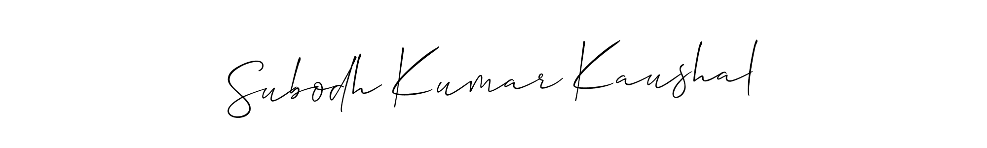 How to make Subodh Kumar Kaushal signature? Allison_Script is a professional autograph style. Create handwritten signature for Subodh Kumar Kaushal name. Subodh Kumar Kaushal signature style 2 images and pictures png