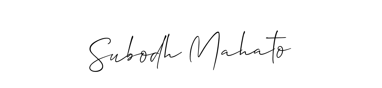 Subodh Mahato stylish signature style. Best Handwritten Sign (Allison_Script) for my name. Handwritten Signature Collection Ideas for my name Subodh Mahato. Subodh Mahato signature style 2 images and pictures png