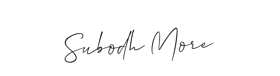 How to make Subodh More name signature. Use Allison_Script style for creating short signs online. This is the latest handwritten sign. Subodh More signature style 2 images and pictures png