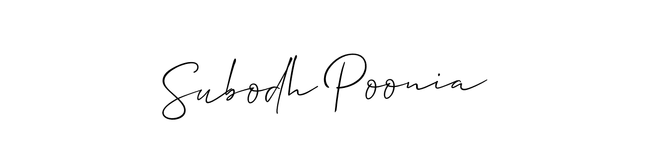 Best and Professional Signature Style for Subodh Poonia. Allison_Script Best Signature Style Collection. Subodh Poonia signature style 2 images and pictures png
