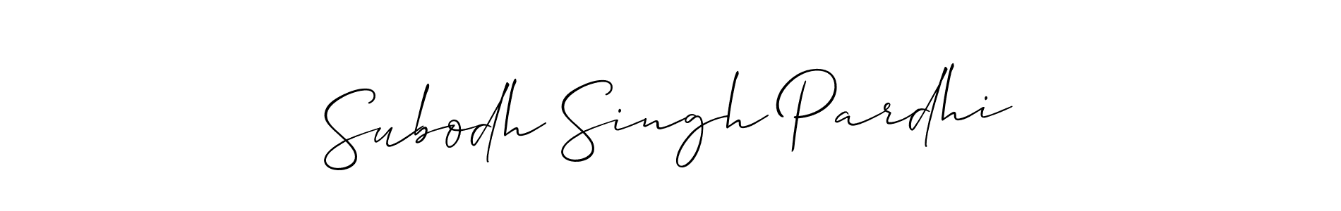 The best way (Allison_Script) to make a short signature is to pick only two or three words in your name. The name Subodh Singh Pardhi include a total of six letters. For converting this name. Subodh Singh Pardhi signature style 2 images and pictures png