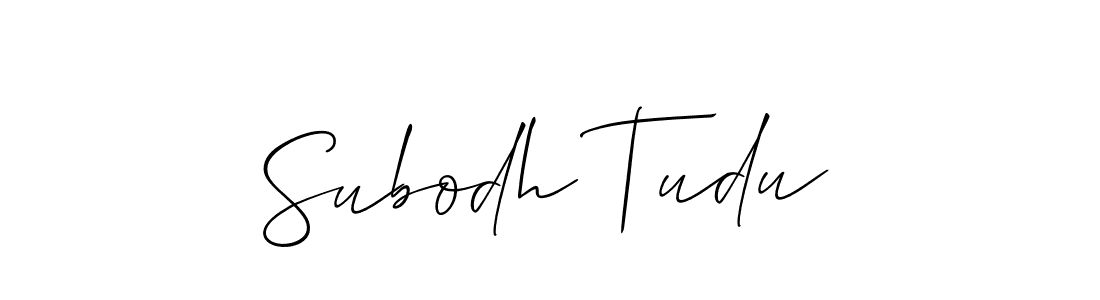 Once you've used our free online signature maker to create your best signature Allison_Script style, it's time to enjoy all of the benefits that Subodh Tudu name signing documents. Subodh Tudu signature style 2 images and pictures png