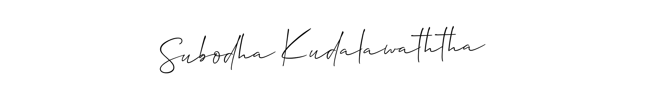 if you are searching for the best signature style for your name Subodha Kudalawaththa. so please give up your signature search. here we have designed multiple signature styles  using Allison_Script. Subodha Kudalawaththa signature style 2 images and pictures png