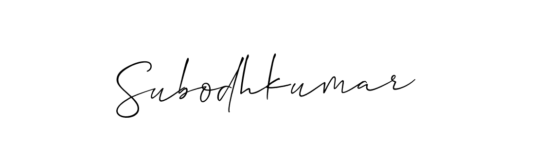 It looks lik you need a new signature style for name Subodhkumar. Design unique handwritten (Allison_Script) signature with our free signature maker in just a few clicks. Subodhkumar signature style 2 images and pictures png