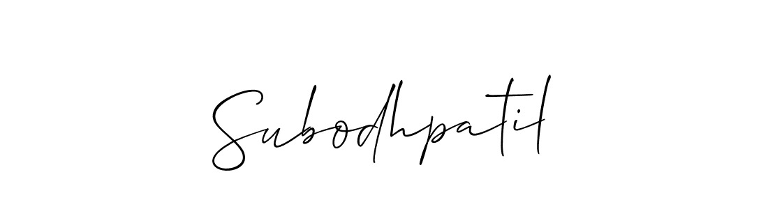 How to Draw Subodhpatil signature style? Allison_Script is a latest design signature styles for name Subodhpatil. Subodhpatil signature style 2 images and pictures png