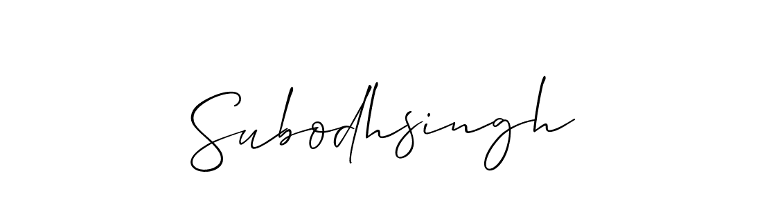 Allison_Script is a professional signature style that is perfect for those who want to add a touch of class to their signature. It is also a great choice for those who want to make their signature more unique. Get Subodhsingh name to fancy signature for free. Subodhsingh signature style 2 images and pictures png